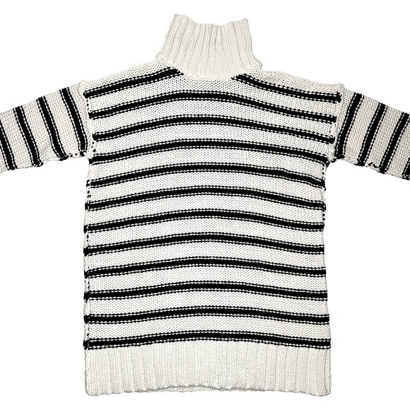LAUREN Ralph Lauren Turtle Neck Exposed Seam Knit Striped Sweater - Picture 3 of 6